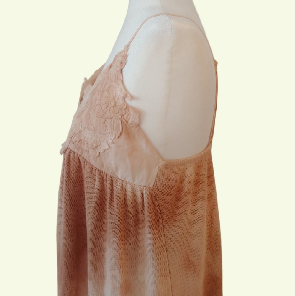 ZARA Maxi Summer Tie Dye Strap Dress Tan and Peach Women's Medium, NWT - Picture 4 of 17